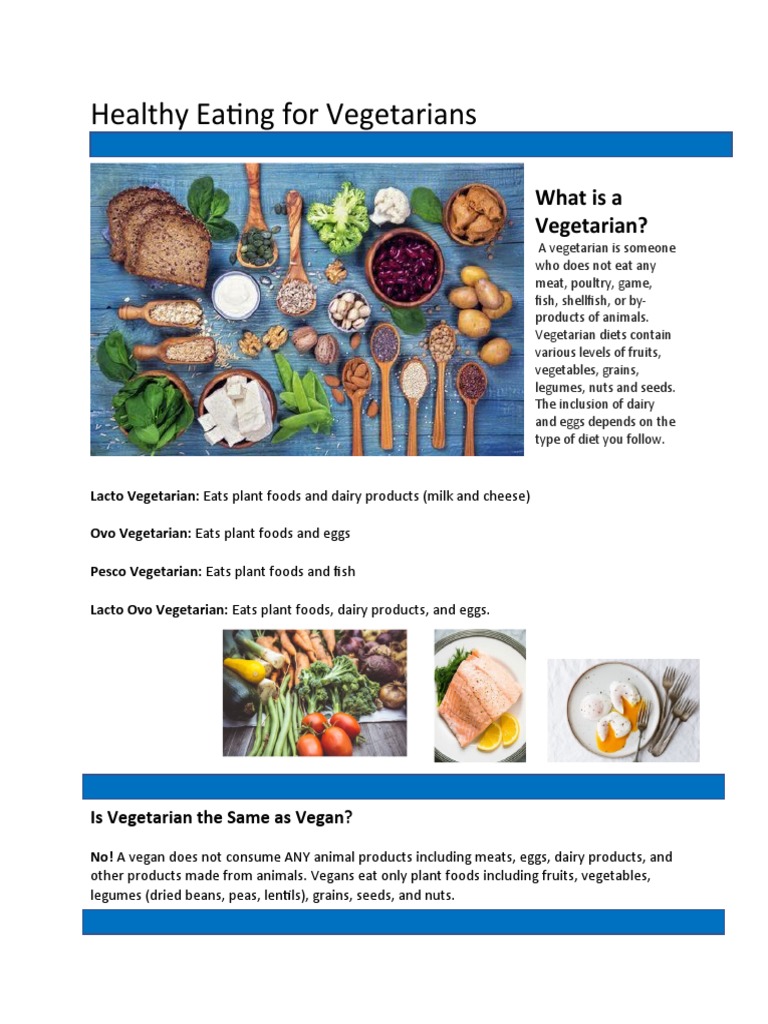 Healthy Eating For Vegetarians