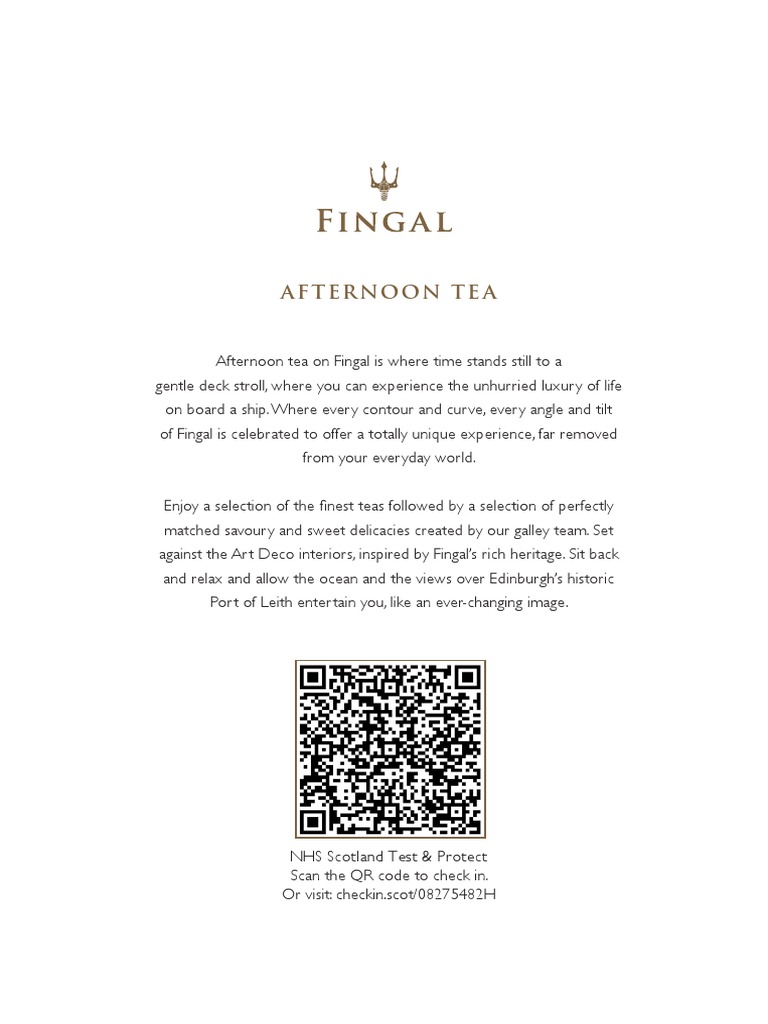 Fingal Afternoon Tea 2021 PDF Tea Coffee