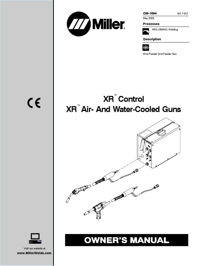 Miller XR Control Wire Fedder Owner Manual PDF Welding Construction