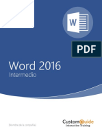 Word 2016 Intermedio Courseware - Guía de Estudiante Eval