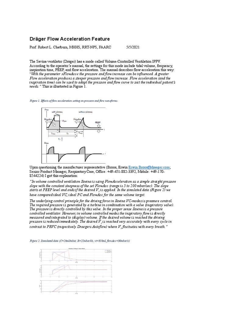 Dräger Flow Acceleration Feature v5.5.21 | PDF | Pulmonology | Respiration