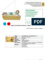 Bibliografia Intervención en Trastornos de Aprendizaje 2º y 3º Ciclo Primaria