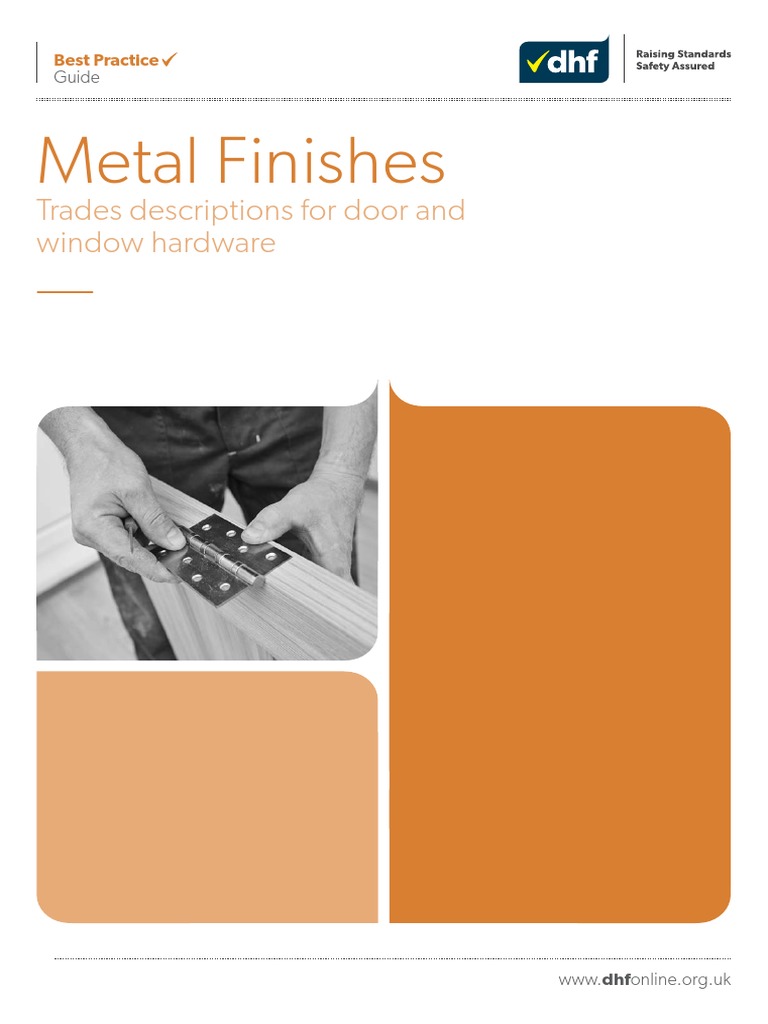 Metal Finishes Trades Descriptions For Door and Window Hardware PDF