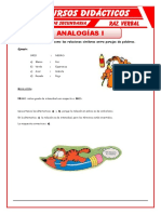 Las Analogías para Segundo de Secundaria