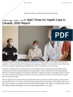 Waiting Your Turn: Wait Times For Health Care in Canada, 2020 Report
