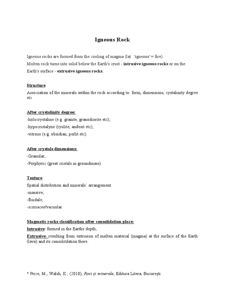 Magmatic Rocks Part 1 and 2 | PDF | Igneous Rock | Granite