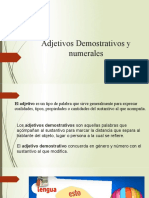 Adjetivos Demostrativos y Numerales