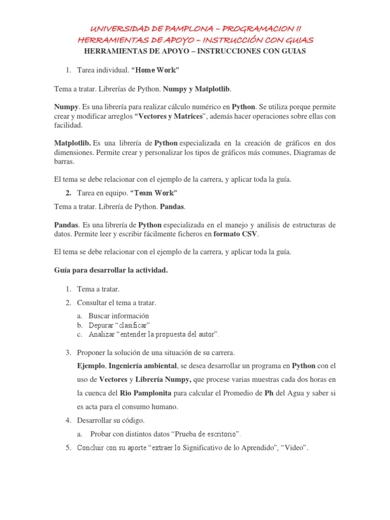 Librerías Python: Numpy y Matplotlib | PDF | Python (lenguaje de ...