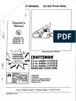 Crrftsmrn°: Operator's Manual