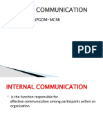 Internal Communication: Ravi Ranjan (PGDM-MCM)