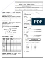 Expresiones Algebraicas I (Z)