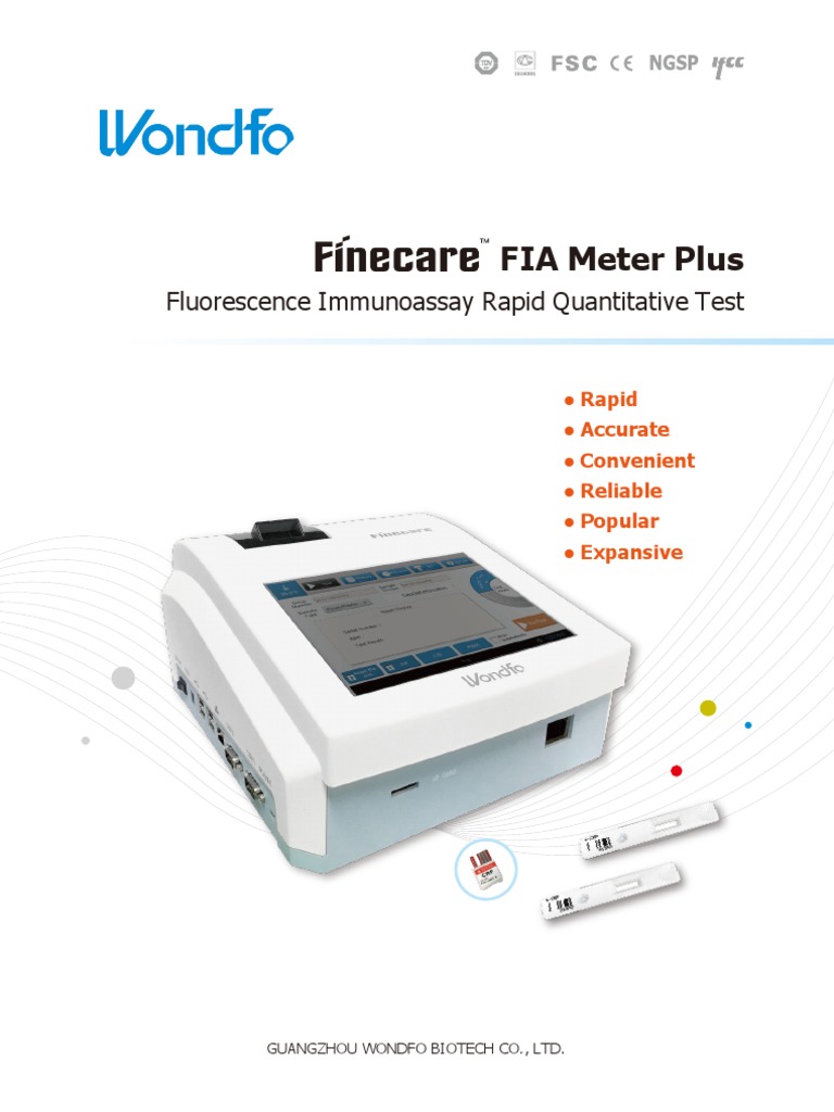 FIA Meter Plus: Fluorescence Immunoassay Rapid Quantitative Test | PDF ...
