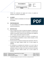 CPP-01v2 RECEPCION DE MATERIA PRIMA