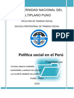 Políticas sociales en el Perú 1980-2018