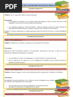 Relación de Actividades Secuencia Didáctica