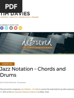 Jazz Notation - Chords and Drums - Debreved - Tim Davies Website