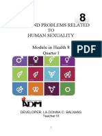 Issues and Problems Related TO Human Sexuality Module in Health 8