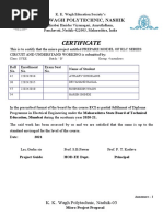 Certificate: K. K. Wagh Polytechnic, Nashik