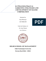 Project Dissertation Report On Digital Marketing Strategies and Business Development of Xiaomi Corporation