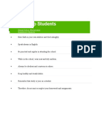 Guidelines to Students