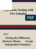 Chapter 8 Hypothesis Testing With Two Samples