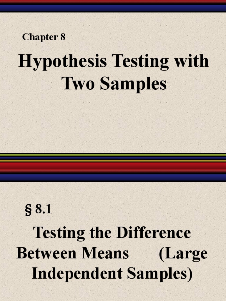 Two-Sample Hypothesis Testing Explained | PDF | Student's T Test | Null ...
