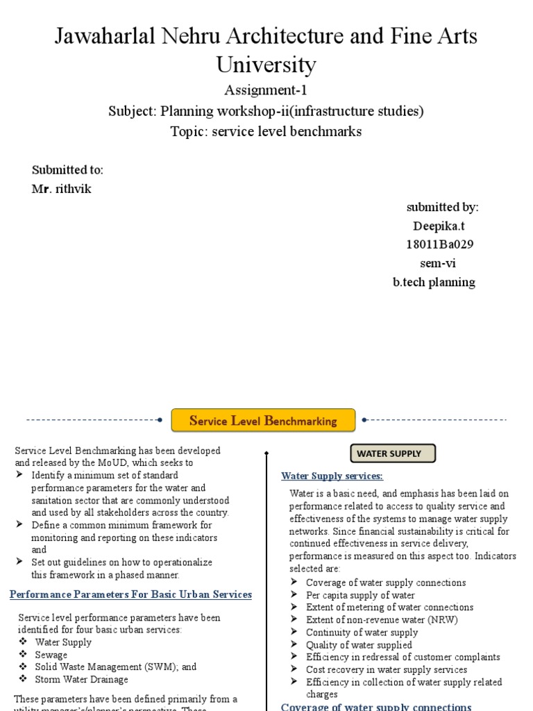 SLB's For Infrastucture | PDF | Water Supply | Sewage Treatment