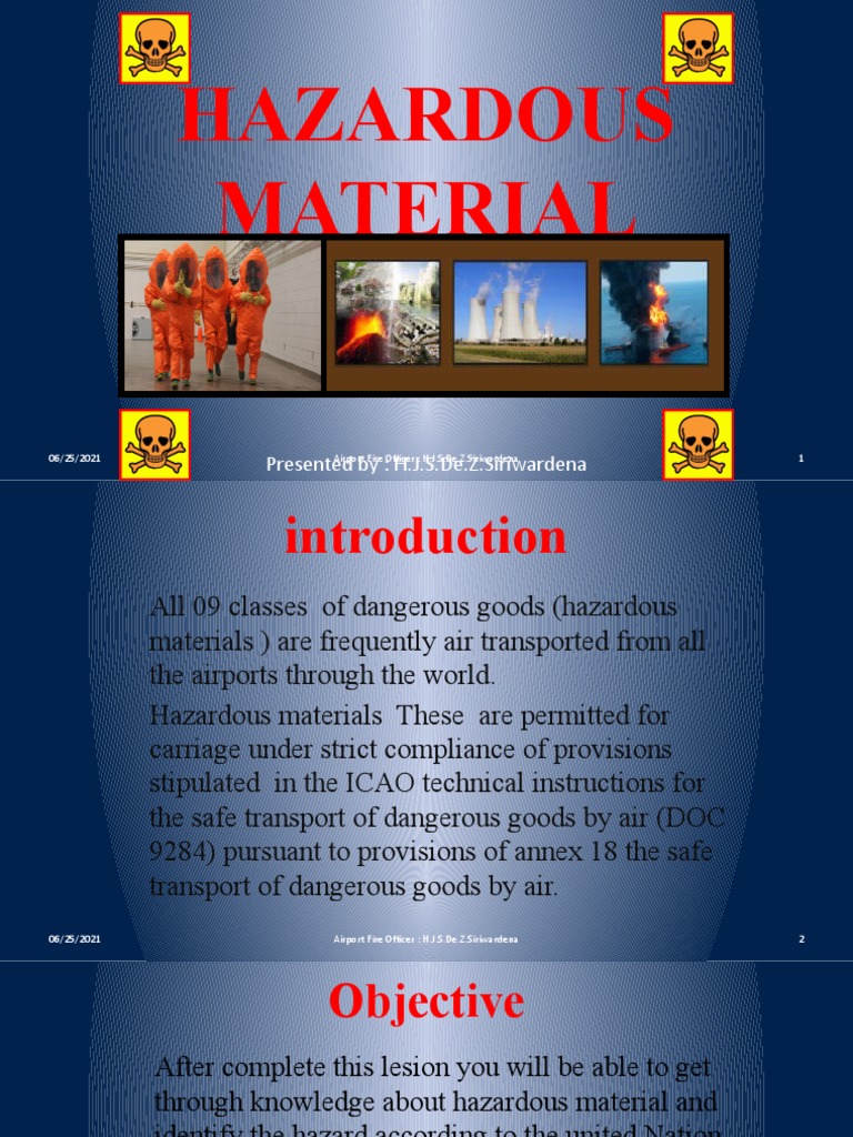 Hazardous Materials Identification and Safety Procedures for First