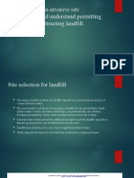 Invasive and Non-Invasive Site Investigation and Understand Permitting Process For Constructing Landfill