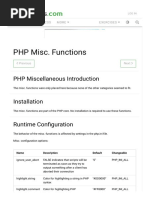 PHP Misc. Functions