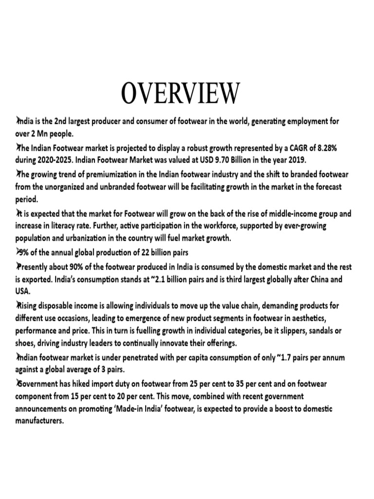Footwear Industry Analysis PDF Retail Business