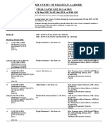 Supreme Court of Pakistan, Lahore: Final Cause List 10-L of 2021 From 28-Jun-2021 To 02-Jul-2021, at 9:00 AM