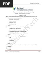 Department of Computer Science and Engineering: Unit II - MCQ Bank