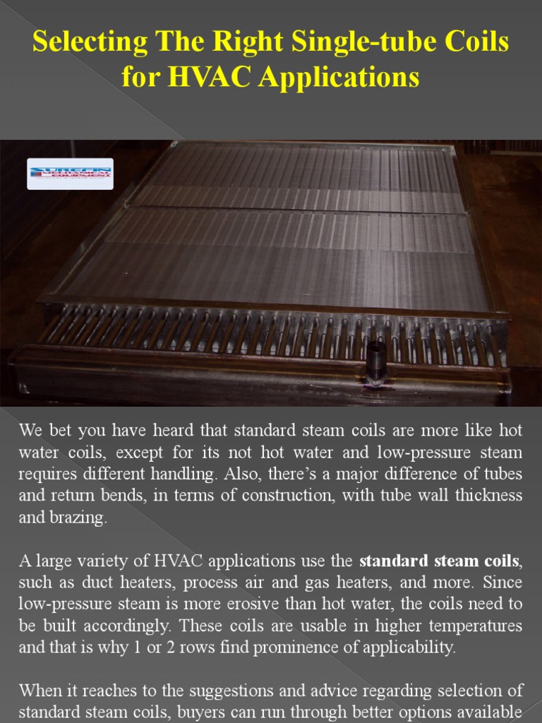 Selecting The Right Single-Tube Coils For HVAC Applications | PDF