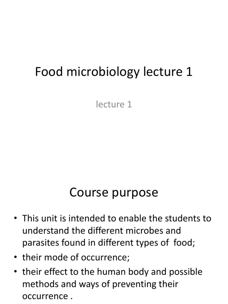 Introduction to Food Microbiology | PDF | Microorganism | Probiotic