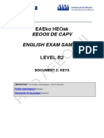 English exam sample document 2 keys