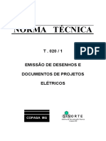 T-020-1 Emissão de Desenhos e Documentos de Projetos Elétricos