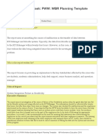 Assessment Task: PWW: WBR Planning Template: Student ID Student Name