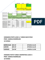 HORarios 2021