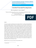 Development of Centralized Transcript Processing System