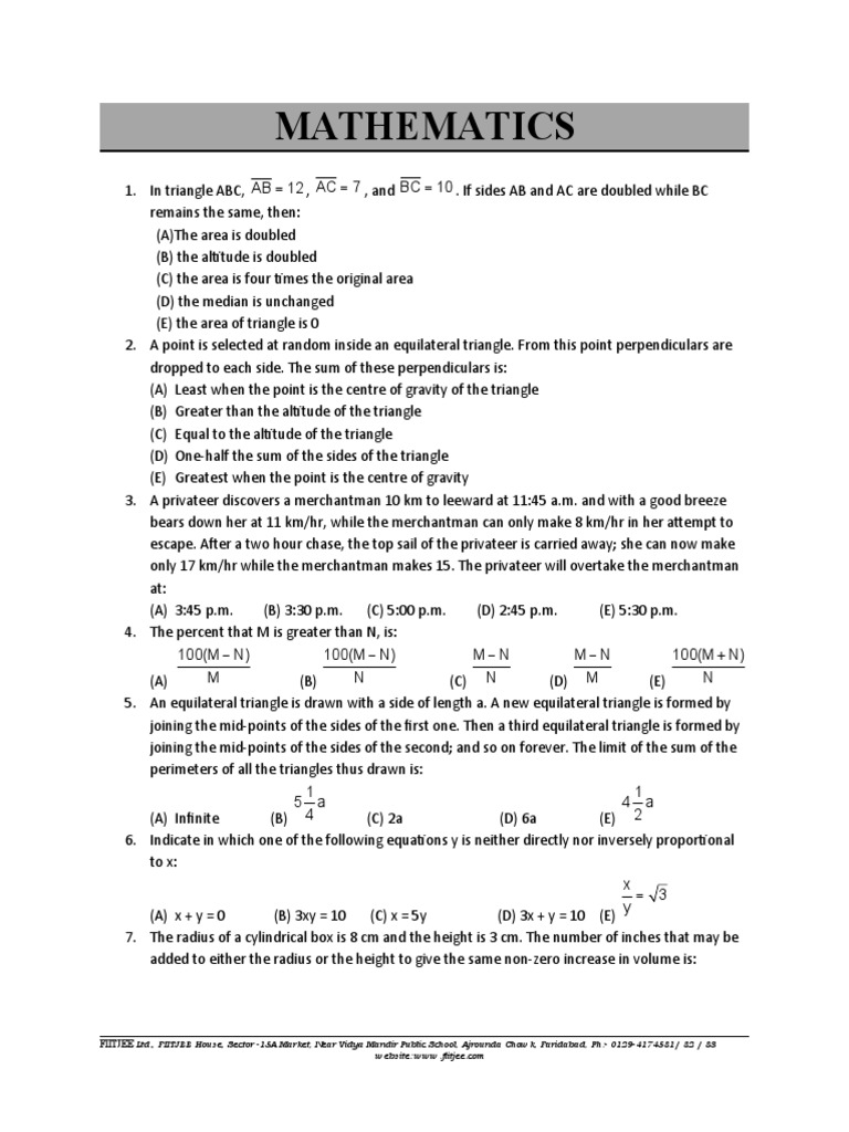 Math II | PDF | Triangle | Logarithm