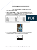 Installation Method and Suggestions For Installing AirOxi Tube