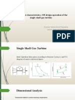 Component Characteristics and Off Design Operation of Single Shaft Gas Turbine