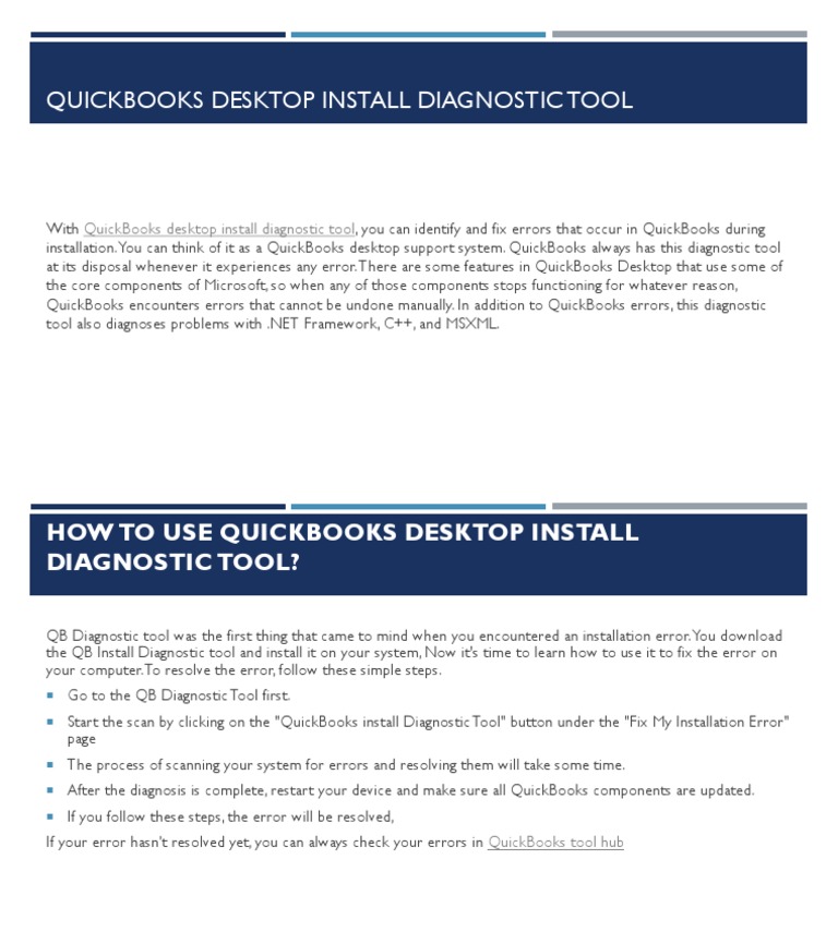 QuickBooks Desktop Install Diagnostic Tool PDF