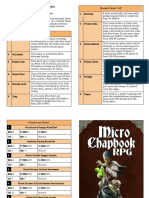 Micro Chapbook RPG: Room Chart (D6)