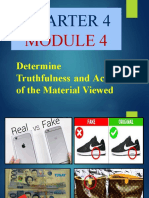 Quarter 4: Determine The Truthfulness and Accuracy of The Material Viewed