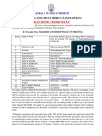 E-Tender No.102/2020-21/KWA/PHC/D1/TVM (RT3) : Public Health Circle Thiruvananthapuram