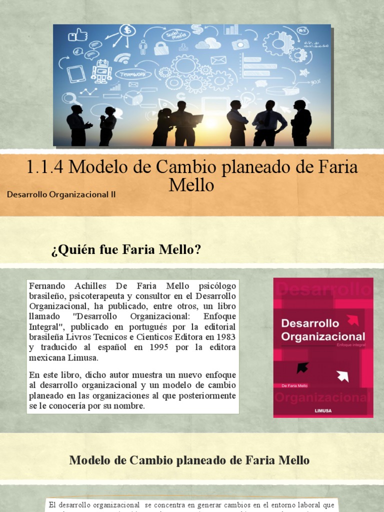 1.1.4 Modelo de Cambio Planeado de Faria Mello | PDF | Desarrollo ...