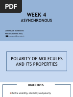 Week 4 - Polarity of Molecules and Its Properties (Asynchronous)