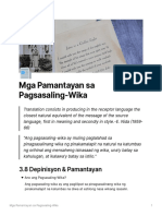 Mga Pamantayan Sa Pagsasaling-Wika